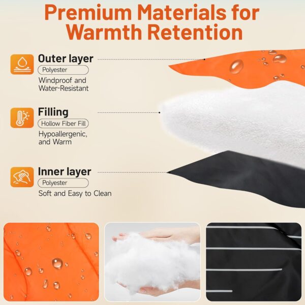 Lightweight Camping Blanket, Packable, Down Alternative, Puffy, Printed Wearable Blankets, Warm Camping Quilt with Snap Buttons for Outdoor, Travel, Hiking - Image 4