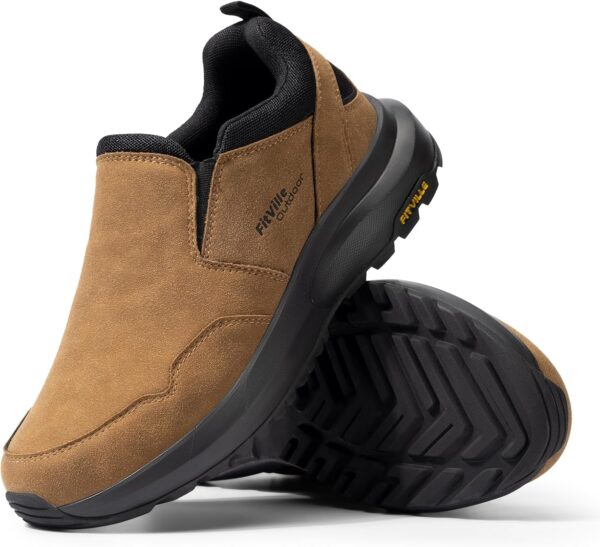 FitVille Men's Wide Slip on Shoes for Men Hiking Shoes Go Walking Shoes Loafers Trekking Trails Sneakers with Arch Support - Image 6