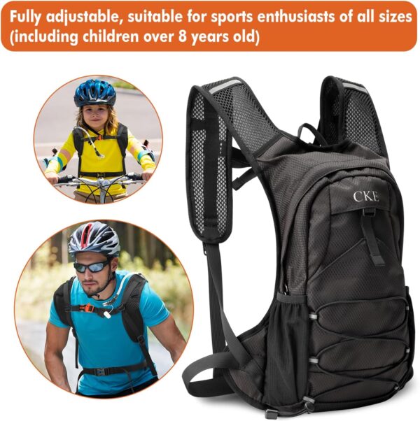 Hydration Backpack Hydration Pack Water Backpack with 2L(70-Ounce) Hydration Bladder for Men Women Kids for Running Hiking Biking Climbing - Image 6