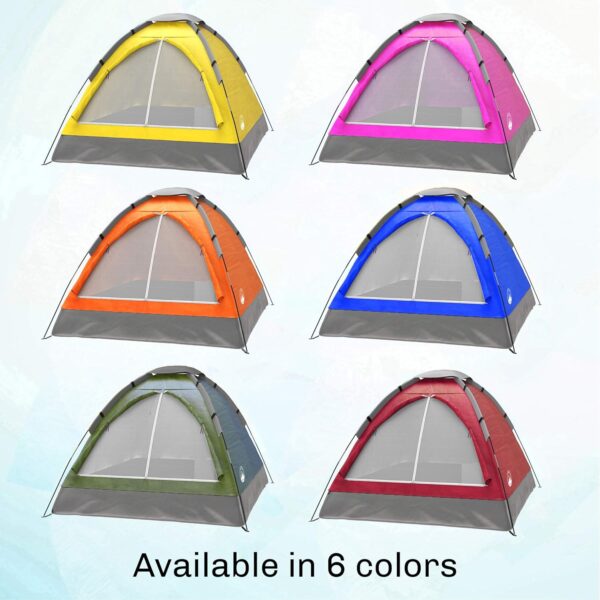 2-Person Dome Tent – Easy Set Up Shelter with Rain Fly and Carrying Bag for Camping - Image 9