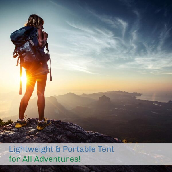 2-Person Dome Tent – Easy Set Up Shelter with Rain Fly and Carrying Bag for Camping - Image 8