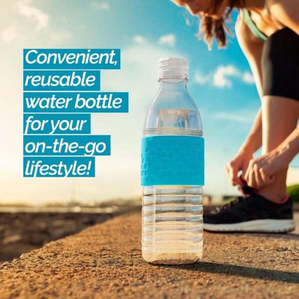 Copco Hydra Water Bottle with Spill-Resistant Lid, 16.9 oz - Reusable Tritan Non-Slip Sleeve, Twist-Open Body - BPA-Free, Leak-Proof, Durable & Portable for Gym, Office, School (Light Blue) - Image 3