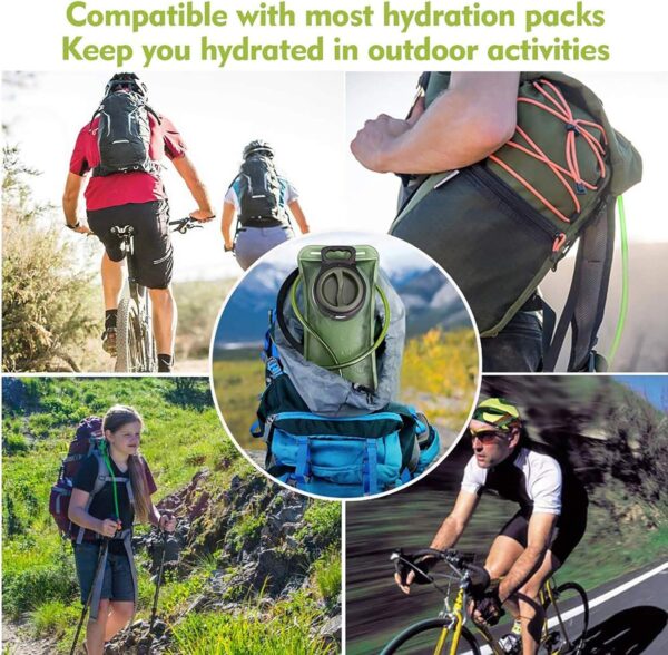 Hydration Bladder, 1.5-2-3L Water Bladder for Hiking Backpack, BPA-Free Leak Proof Water Reservoir Storage Bag, Water Pouch Hydration Pack for Camping Cycling Running - Image 8