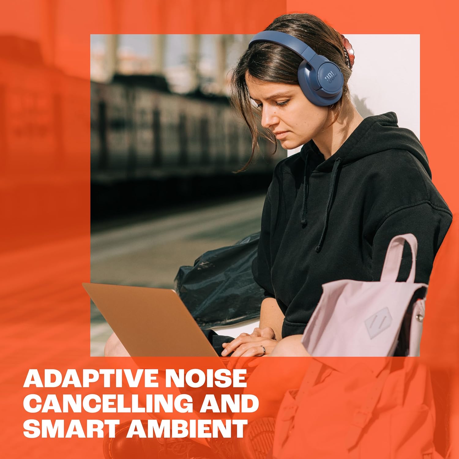 JBL Tune 770NC - Adaptive Noise Cancelling with Smart Ambient Wireless Over-Ear Headphones, Bluetooth 5.3, Up to 70H Battery Life with Speed Charge, Lightweight, Comfortable & Foldable Design (Black) - Image 6
