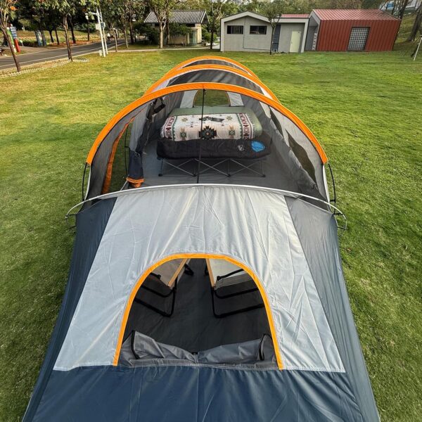 CAMPROS CP Tent 12-Person-Camping-Tents,3 Room Family Tents,Waterproof Windproof Family Tent with Top Rainfly,6 Large Mesh Windows,Double Layer,Easy Set Up, Portable with Carry Bag-20' x 9' x 72"(H) - Image 9