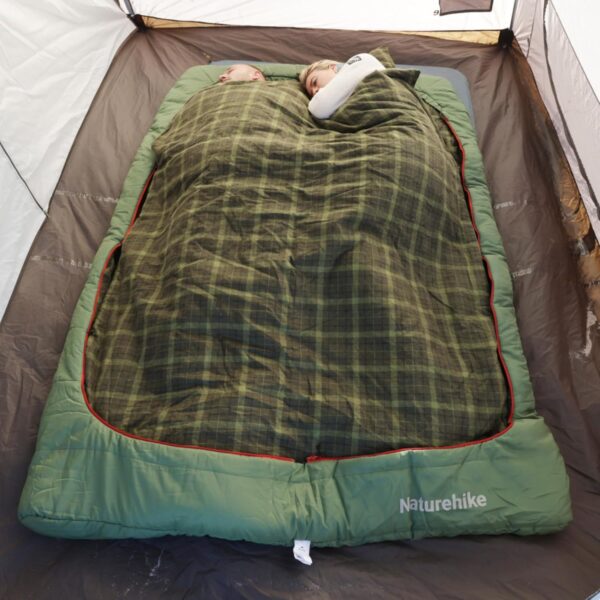 Naturehike 0 Degree and 40 Degree Flannel Two Person Sleeping Bag with Pillows for Adults, Couples & Family, Doublewide Double Sleeping Bag 2 Person for All Seasons Camping Hiking Backpacking - Image 9