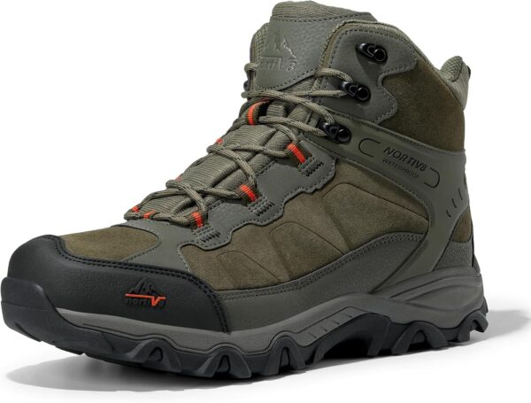 NORTIV 8 Men's Waterproof Hiking Boots Outdoor Mid Trekking Lightweight Mountaineering Shoes Paladin - Image 2