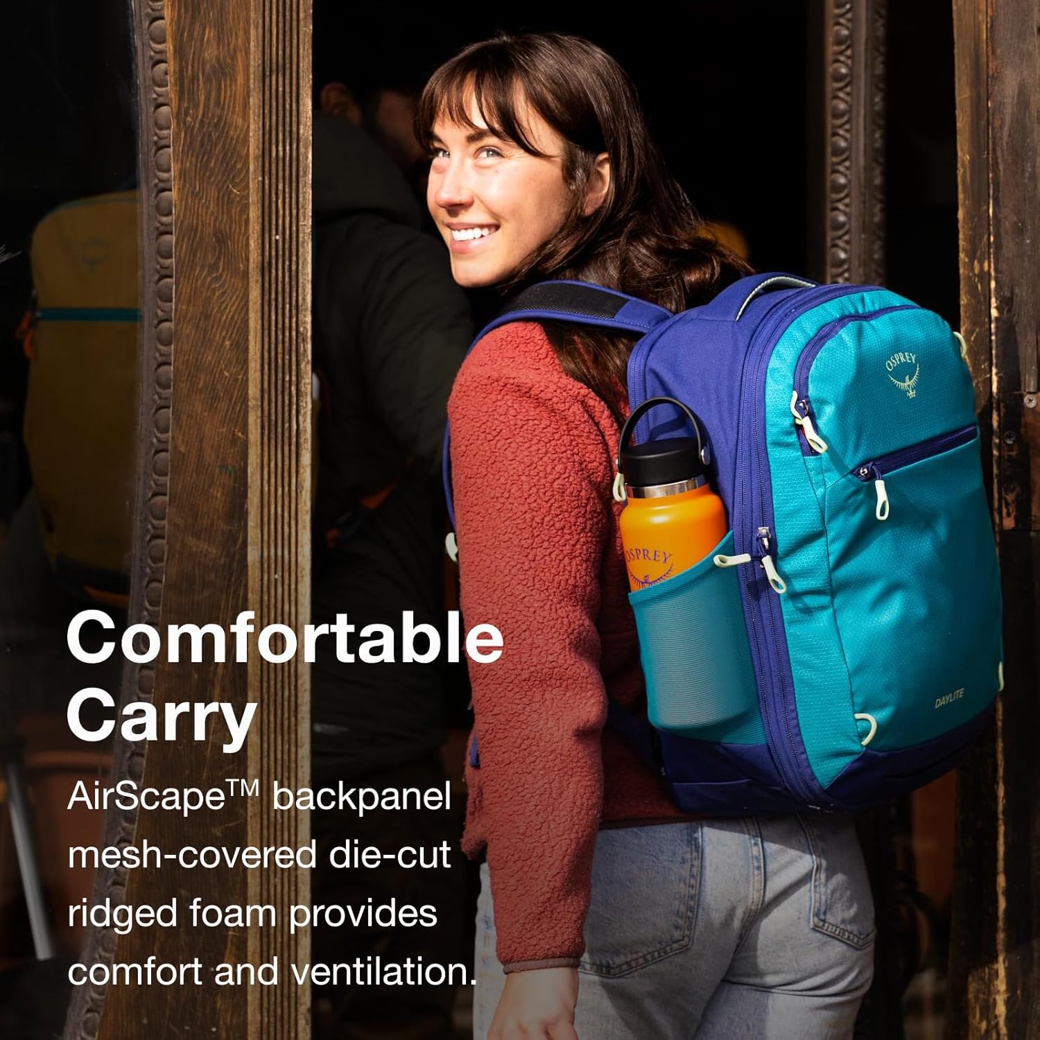Osprey Daylite Expandable 26+6 Travel Pack - Lightweight, Durable Backpack with Expandable Storage for Travel, Hiking, and Everyday Use - Versatile Carry-On with Organization, Night Shift Blue - Image 6