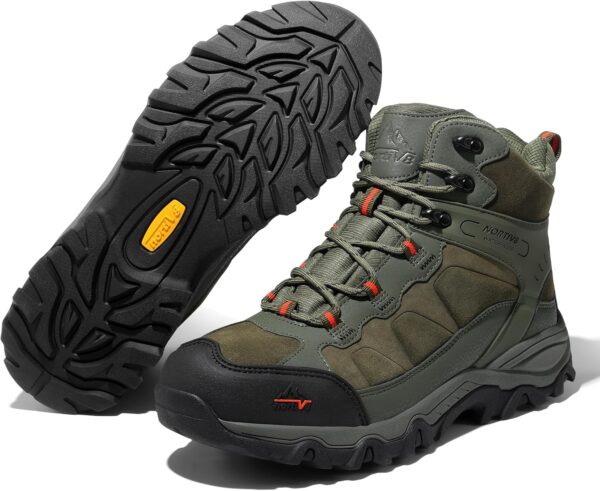 NORTIV 8 Men's Waterproof Hiking Boots Outdoor Mid Trekking Lightweight Mountaineering Shoes Paladin - Image 3