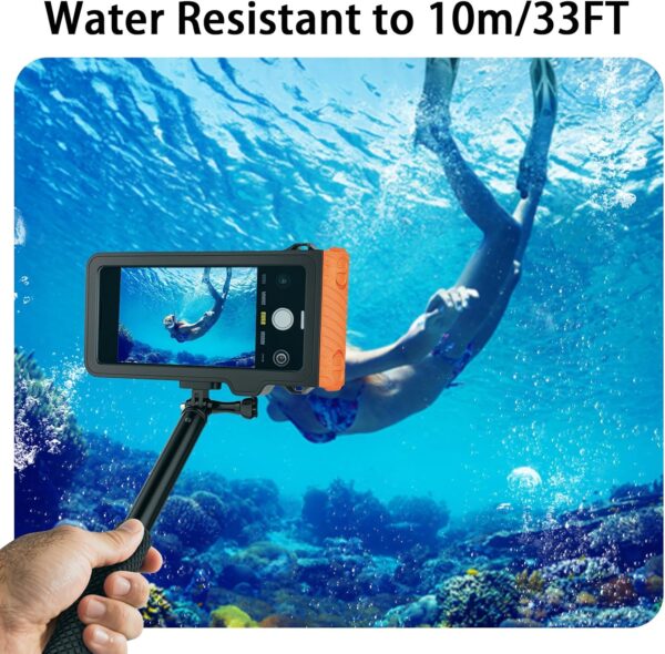 Waterproof Selfie Stick with Phone Case - Professional Underwater Touchscreen Case, Universal Bluetooth Selfie Stick for All Phones, Perfect for Snorkeling, Swimming & Travel - Image 3
