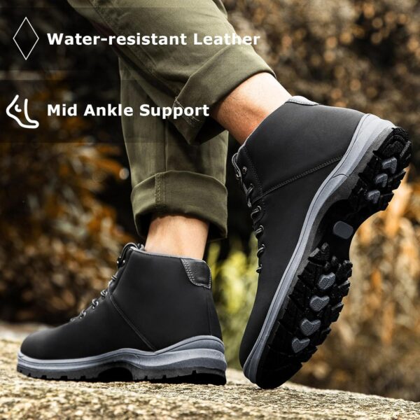 Mens Lightweight Hiking Boots Water Resistant Mid Ankle Work Casual Hiker Trekking Outdoor Boots Anti Slip Hiking Shoes - Image 7