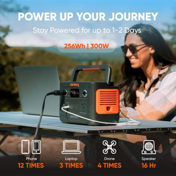 Jackery Explorer 240 v2 Portable Power Station, 256Wh LiFePO4 Battery with 300W AC/100W USB-C Output, 1Hr Fast Charging, Versatile Scenarios-Outdoor/Camping/RV/Travel/Emergency Backup - Image 4