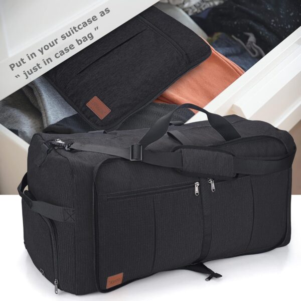 120L Foldable Collapsible Waterproof Travel Duffel Bag for Men and Women with Shoe Compartment - Image 6