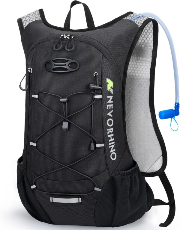 Lightweight Hydration Backpack, Running Backpack with 2L Water Bladder, Hydro Water Daypack for Cycling Hiking Rave for Men Women - Image 2