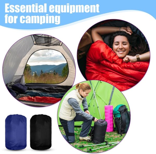Macarrie 12 Pcs Hiking Gear Set, Include 6 Sleeping Bags for Adults Teens Kids with Compression Sack, 6 Emergency Sleeping Bags for Camping Hiking Homeless Supplies - Image 8