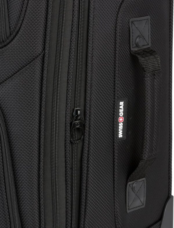 SwissGear Sion Softside Expandable Luggage, Black, Checked-Large 29-Inch - Image 11