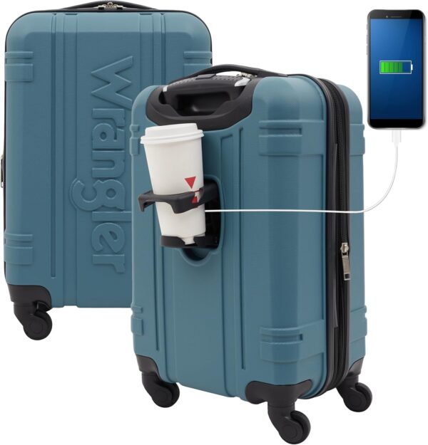 Wrangler Astral Hardside Luggage, Hydro, 20-Inch Carry-On - Image 2