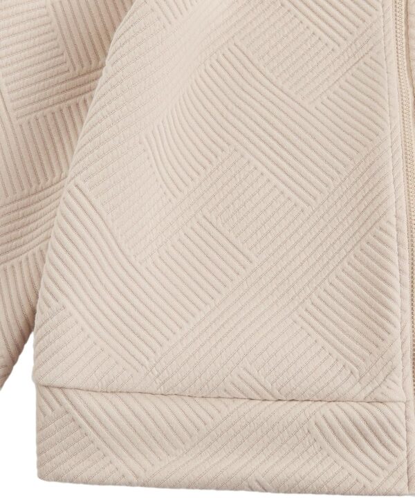 Verdusa Women's Zip Up Textured Lightweight Bomber Jacket Casual Long Sleeve Outerwear - Image 6