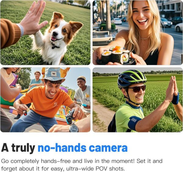 Mini Body Camera, Wearable Action Body Cam, Thumb Size Hands Free Recording Body Worn Camera, Premium Portable Camcorder Mount Anywhere for Pet Walking, Work, Travel (Black, 128GB) - Image 7