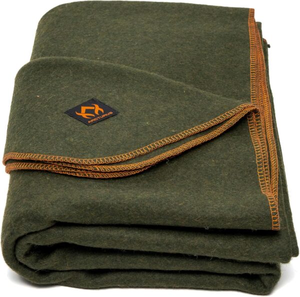 Arcturus Military Wool Blanket - Warm, Thick, Washable - Great for Outdoors, Camping, Stadium Blanket, Picnics, Travel - Car & Bushcraft Survival Kits - Image 2
