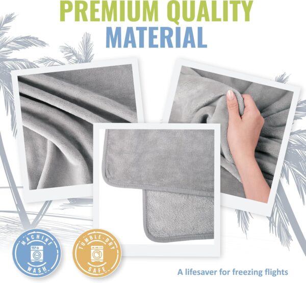 BOACAY Soft & Warm Travel Blanket for Airplane & Car - Long Flight Essential for Women, Men, Kids - Compact Pillow with Luggage Sleeve & Backpack Clip - Image 6