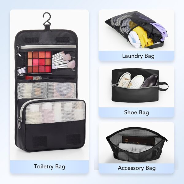 10 Set Compression Packing Cubes for Travel Essentials,Compressible Expandable Packing Cubes for Suitcase,OlarHike Luggage Organizer Bags for Travel,Handy Helper for Organizing Clothes(Black) - Image 7