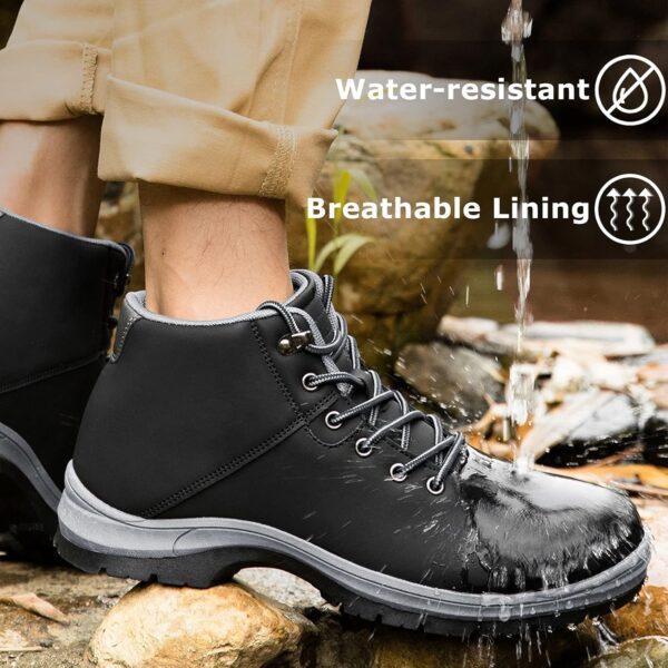 Mens Lightweight Hiking Boots Water Resistant Mid Ankle Work Casual Hiker Trekking Outdoor Boots Anti Slip Hiking Shoes - Image 5