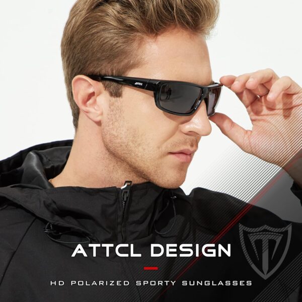 ATTCL Polarized Wrap Fishing Sunglasses Men - Driving Sports Glasses UV Protection - Image 3