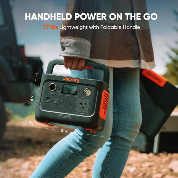 Jackery Explorer 240 v2 Portable Power Station, 256Wh LiFePO4 Battery with 300W AC/100W USB-C Output, 1Hr Fast Charging, Versatile Scenarios-Outdoor/Camping/RV/Travel/Emergency Backup - Image 3