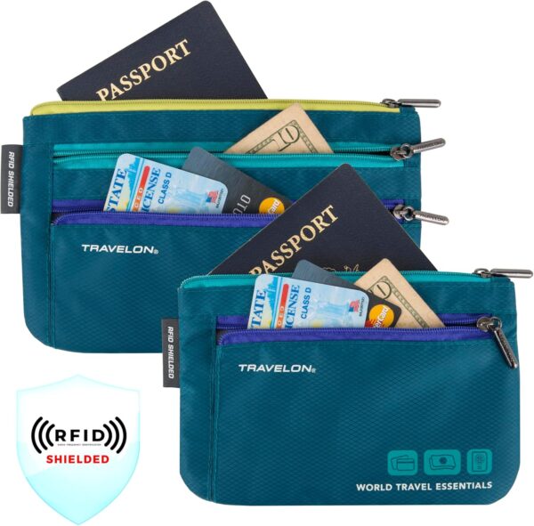 Travelon World Travel Essentials Set of 2 Currency and Passport Organizers - Image 3