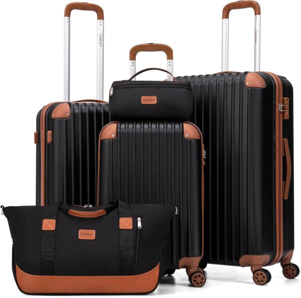 Luggage Sets 5 Piece Suitcases with Wheels, Suitcase Set ABS Hard Case Luggage with TSA Lock Spinner Wheels Durable Travel Luggage - Image 2