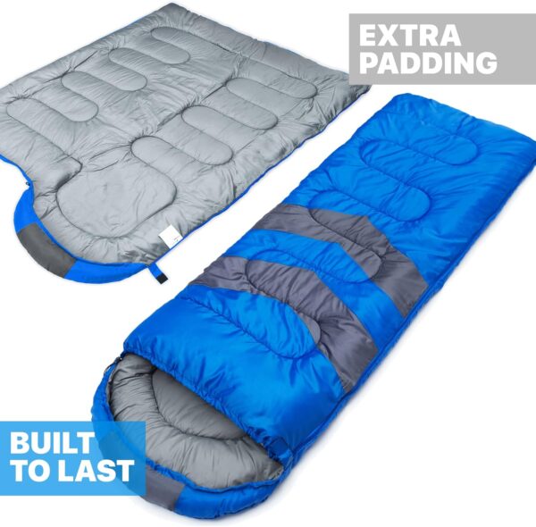 MalloMe Sleeping Bags for Adults Cold Weather & Warm - Backpacking Camping Sleeping Bag for Kids 10-12, Girls, Boys - Lightweight Compact Camping Essentials Gear Accessories Hiking Sleep Must Haves - Image 4