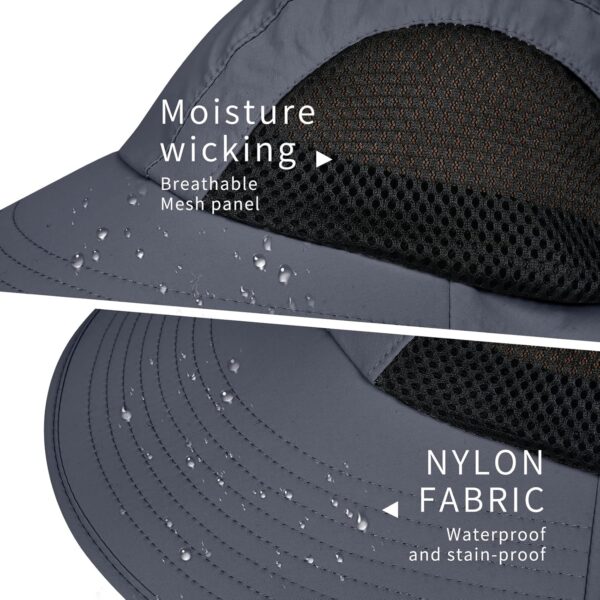 Sun Hat for Men Women with Neck Flap,UPF 50+ UV Protective Hiking Fishing Hats,Wide Brim Sun Hat for Women&Men - Image 5
