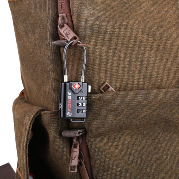 TSA Approved Cable Luggage Locks, Re-settable Combination with Alloy Body, Black 2 Locks. - Image 9