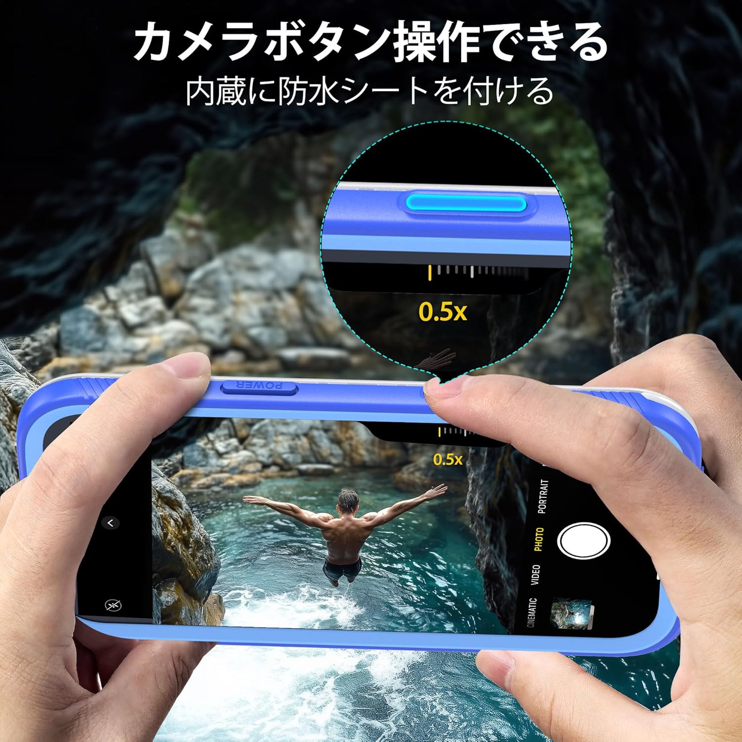 SPORTLINK for iPhone 17 Pro Max Waterproof Case - Shockproof Dustproof Case with Built-in Screen Protector, Full Body Heavy Duty Sealed Protective Cover for iPhone 17 Pro Max 6.9" Blue/Frosted Clear - Image 8