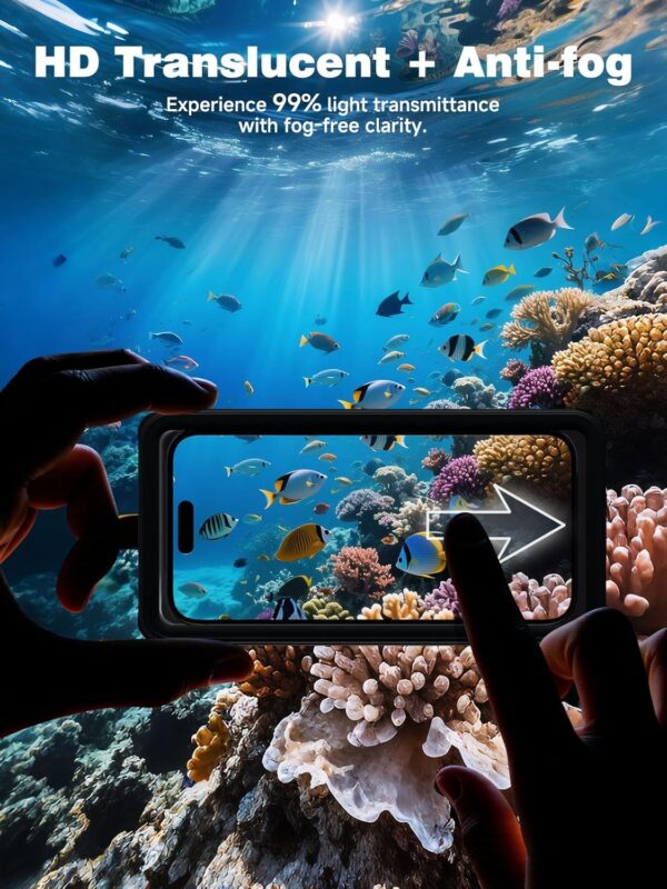 Waterproof Phone Pouch Case 7.5", 2025 Upgraded IPX8 Waterproof Phone Case for Snorkeling, Universal Fit for iPhone 16 Pro Max 15 14 13, Galaxy S25, Beach Vacation Essentials (Black) - Image 7