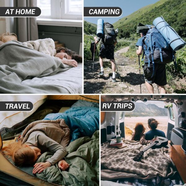 KingCamp Sleeping Bag for Adults, Cold Weather & Warm Extra Wide Big & Tall XL Portable Waterproof Flannel Sleeping Bags, Essentials Gear Accessories for Camping Backpacking Hiking Indoor & Outdoor - Image 8