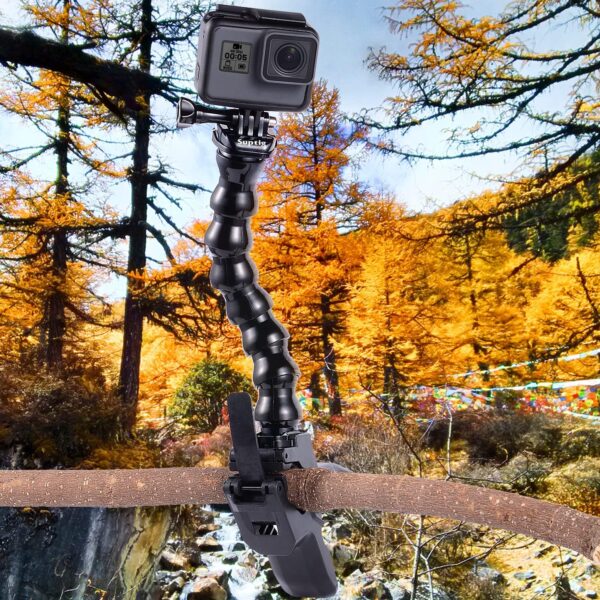 Suptig Jaws Flex Clamp Mount Gooseneck Mount for GoPro Hero 13 Hero 12 Hero 11 Hero 10 Hero 9 Hero 8 Hero 7 Hero 6 Hero 5 Hero 4 Session Hero 3+ Hero 3 Akaso EK7000 DJI osmo Arlo Action Camera. - Image 5