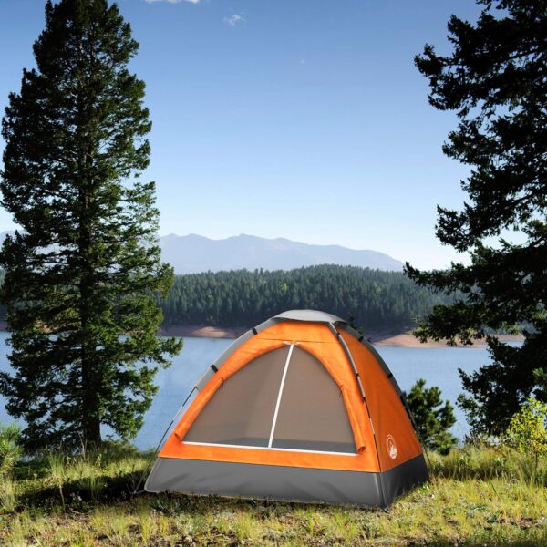 2-Person Dome Tent – Easy Set Up Shelter with Rain Fly and Carrying Bag for Camping - Image 5