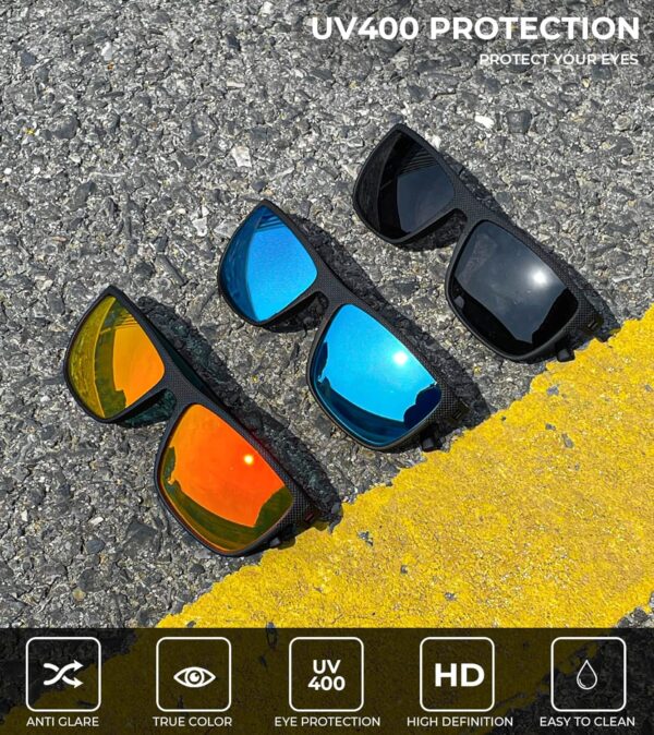 KALIYADI Polarized Sunglasses for Men, Lightweight Sun Glasses with UV Protection for Driving Fishing Golf - Image 7