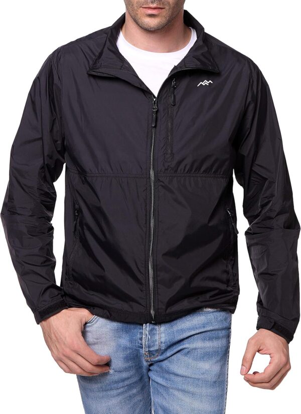 TRAILSIDE SUPPLY CO. Mens Windbreaker Jackets Lightweight Packable Jacket,Windproof and Dustproof - Image 2