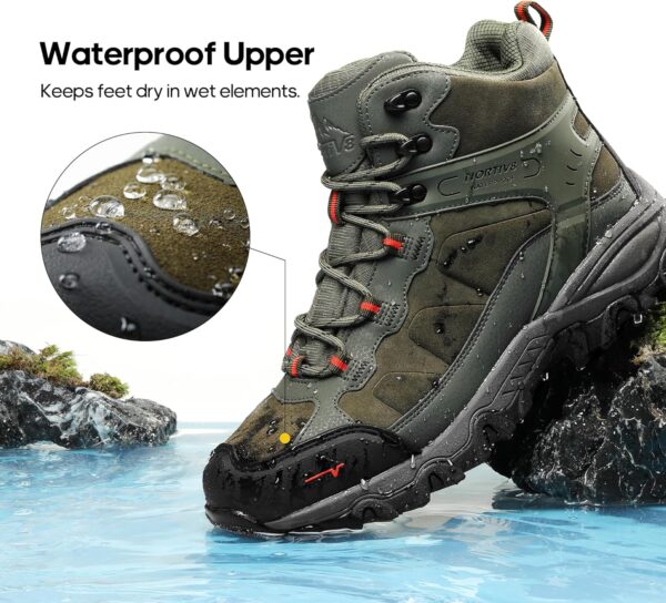 NORTIV 8 Men's Waterproof Hiking Boots Outdoor Mid Trekking Lightweight Mountaineering Shoes Paladin - Image 8