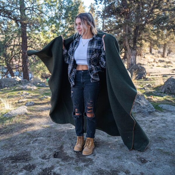 Arcturus Military Wool Blanket - Warm, Thick, Washable - Great for Outdoors, Camping, Stadium Blanket, Picnics, Travel - Car & Bushcraft Survival Kits - Image 4