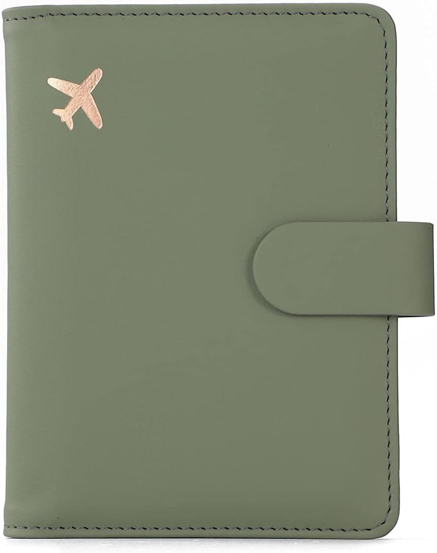 Melsbrinna Premium Leather Passport Holder Covers Case, Waterproof Rfid Blocking Travel Wallet Passport Holder with Pen Holder, Cute Passport Book for Women/Men - Image 2