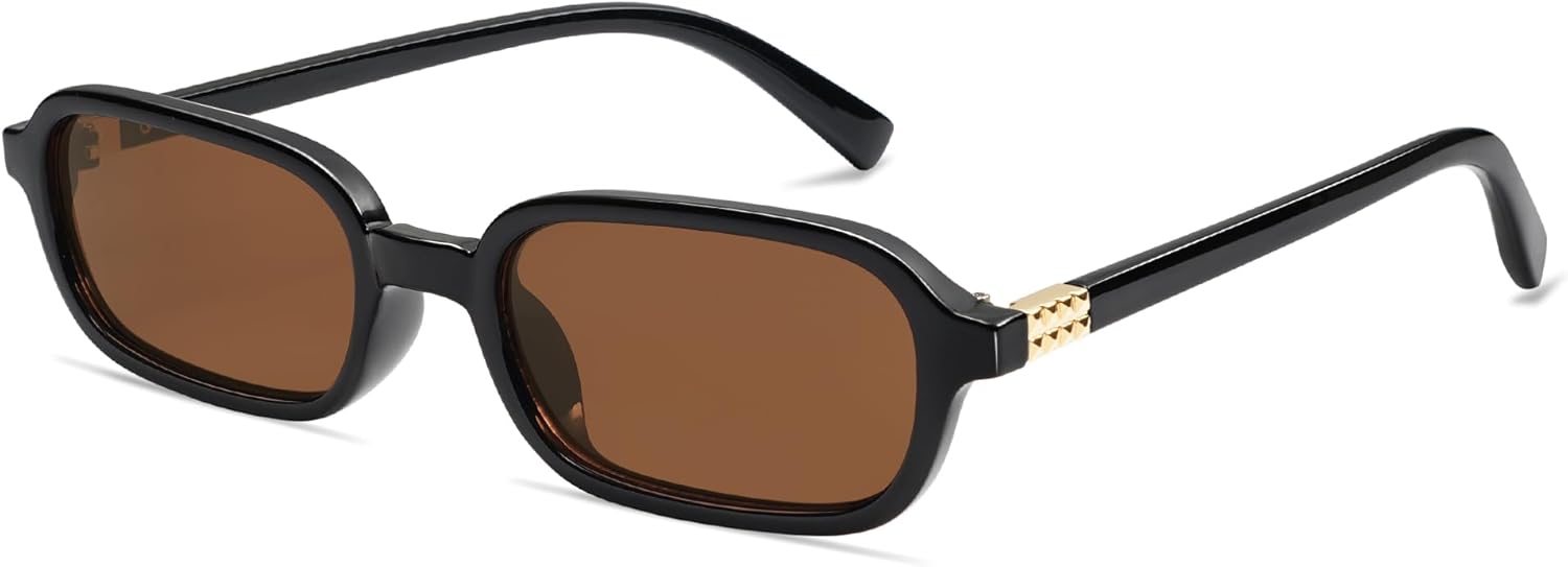 Retro Rectangular Sunglasses for Women Vintage Fashion Trendy Funny Small 90s Square Sunnies 2025 AP3698 - Image 2