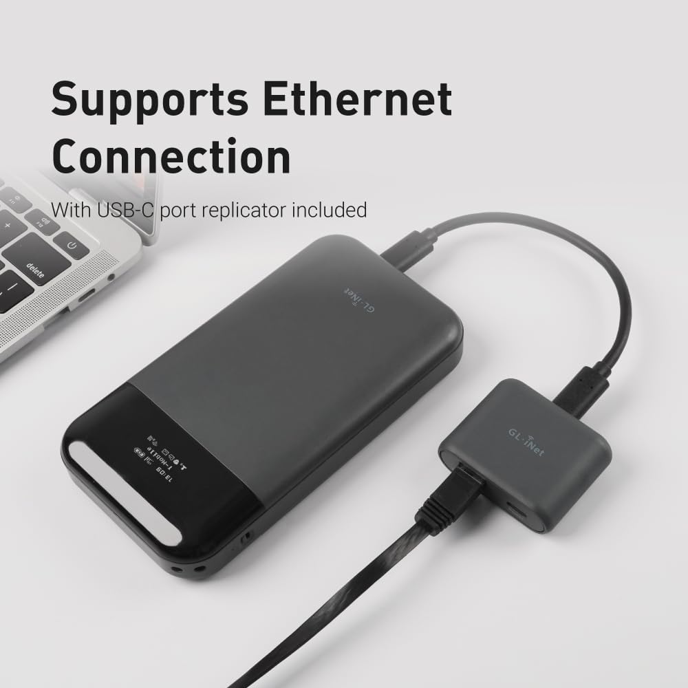 GL.iNet GL-E750V2 (MUDI) 4G LTE Portable Wi-Fi Hotspot for Travel | Mobile Hotspot Device, OpenWrt, OpenVPN, WireGuard, 7000mAh, Global Version - Image 5