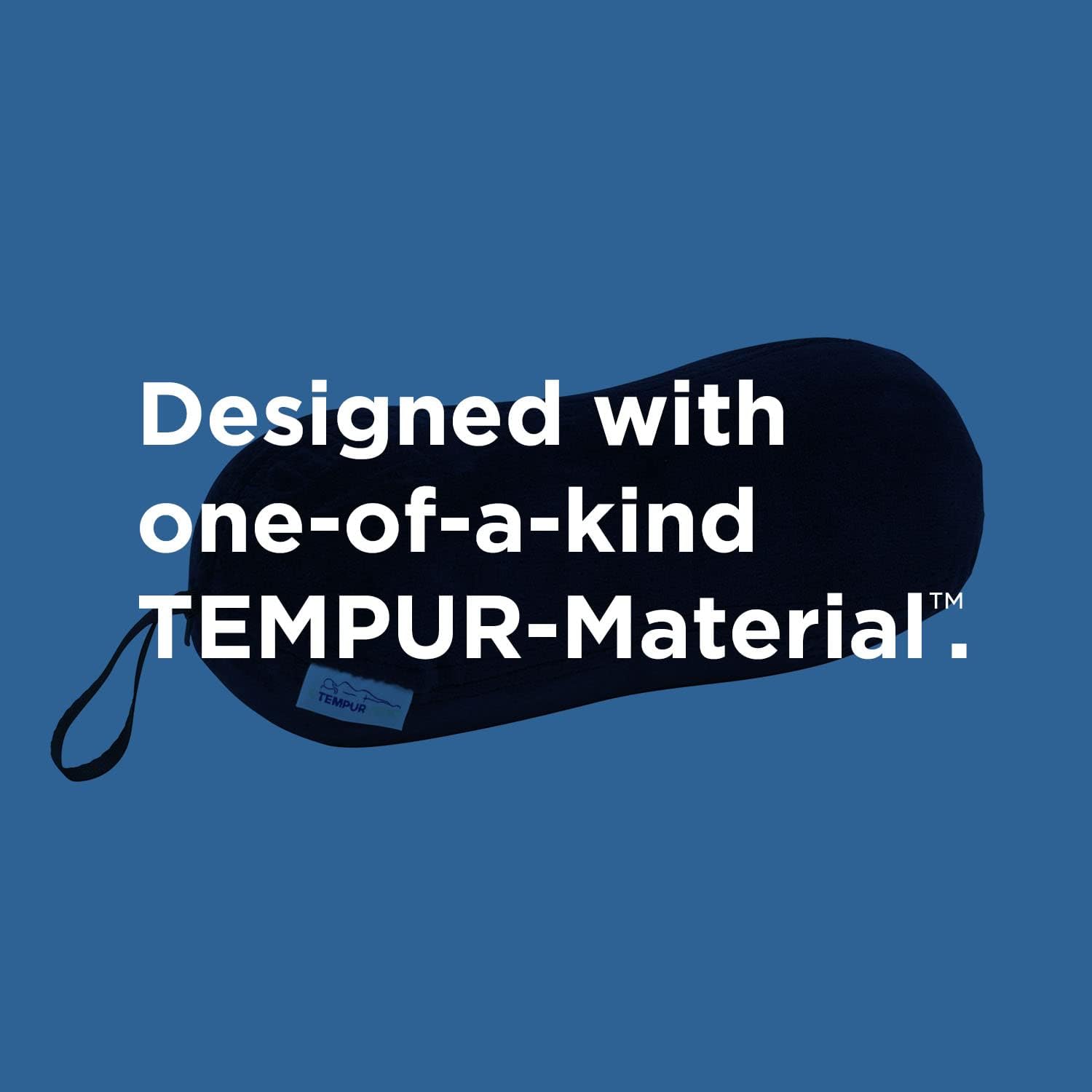 Tempur-Pedic All-Purpose Memory Foam Travel Pillow, Peanut-Shaped Lumbar Pillow for Neck and Back Pressure Relief, Navy - Image 6