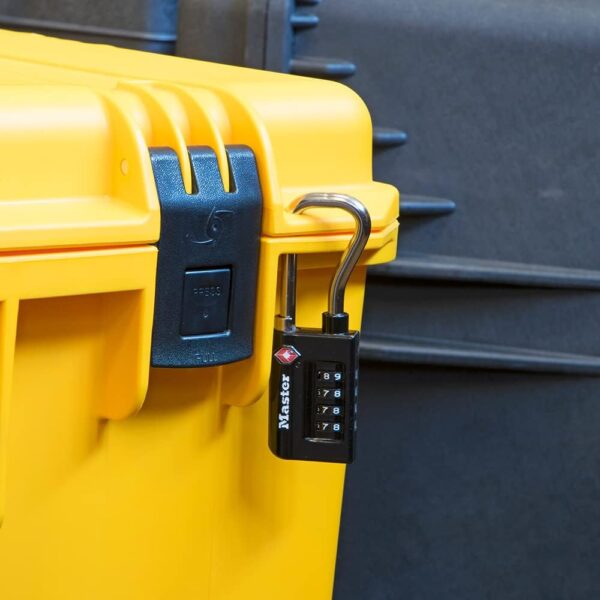 Master Lock Black Set Your Own Combination TSA Approved Luggage Lock, Travel Padlocks for Suitcases, Backpacks, Bags, 2 Pack, 4696T - Image 3