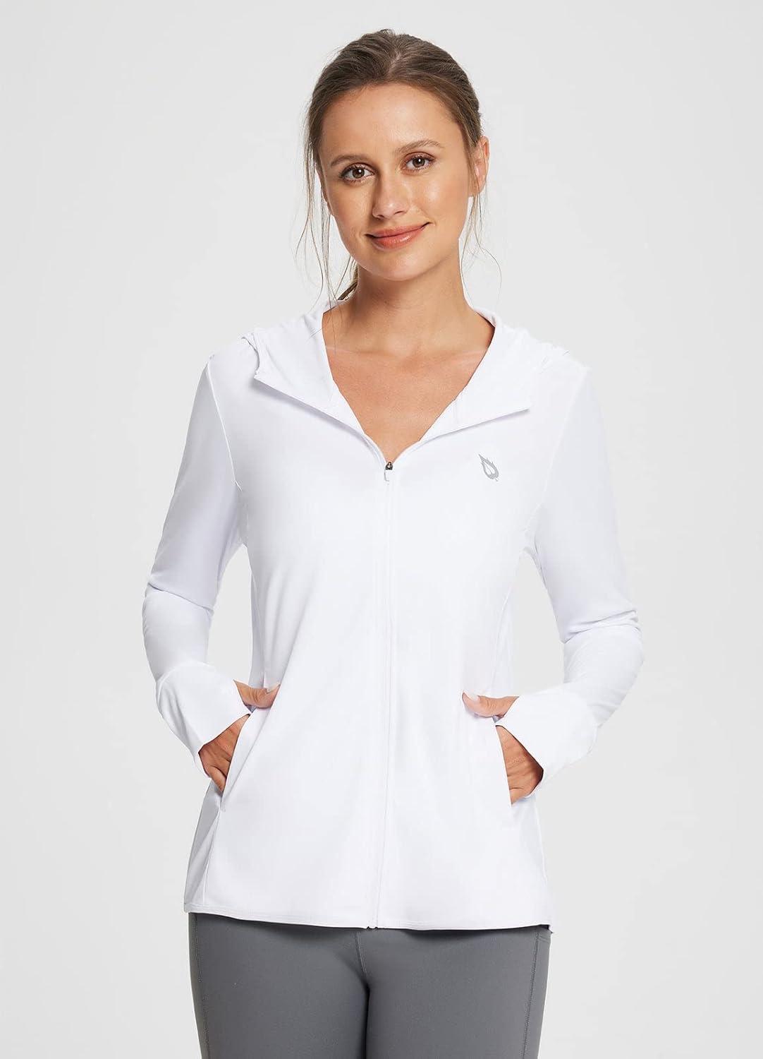 baleaf Women's Sun Protection Jacket Hoodie Clothing Lightweight Long Sleeve Sun Cover Up Shirt - Image 7