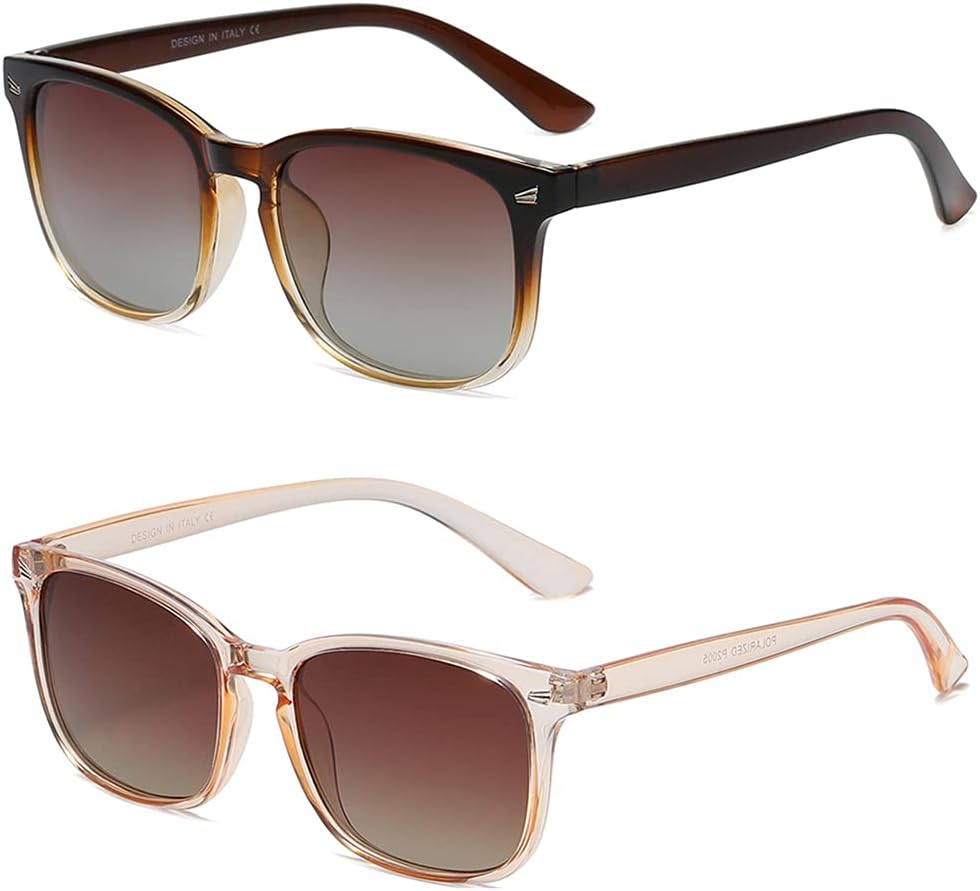 DUSHINE Polarized Sunglasses for Women Classic Retro Style UV400 Protection - Image 2